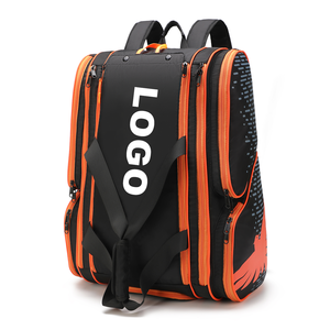 Sac de sport en nylon imperméable personnalisé avec logo, grande capacité 50-70L, pour raquettes de tennis, pickleball et badminton, avec compartiment à chaussures - Product Image 1
