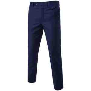 Pantalones de hombre para oficina, negocios, de pierna recta, formales, elegantes, casuales, holgados, vaqueros, pantalones de hombre en venta - Product Image 1
