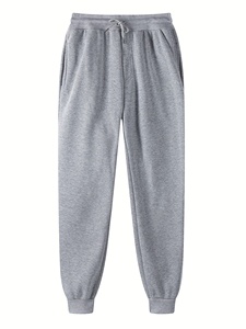 Custom ODM Men Cotton Fleece Sweatpants Elastic Waist <b>Cuffed</b> <b>Joggers</b> - Product Image 3