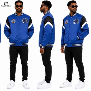 Blouson Bomber en Satin Personnalisé Haut de Gamme avec Broderie d'Équipe de Baseball, Service de Fabrication sous Marque Privée - Product Image 2