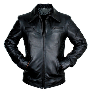 Men's <b>Retro</b> Winter <b>Leather</b> <b>Jacket</b> with Shearling Collar and Soft Inner Lining Breathable Plus Size Men's <b>Jackets</b> - Product Image 1
