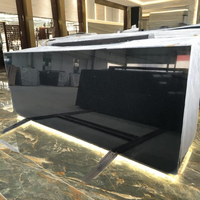 Dalles de granit noir absolu 100 % naturel de qualité supérieure, polies, durables, design moderne, tailles personnalisées, garantie à vie sur site