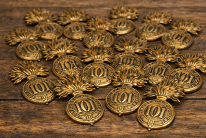 101st Royal Bengal Vintage Brass Glengarry Cap Badge <b>Hat</b> Emblem Decorative Metal <b>Pin</b> Accessory Gift Souvenir - Product Image 4