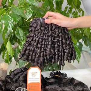 Cabello humano rizado Pixie de color natural de alta calidad al mejor precio de paquetes de proveedores vietnamitas y conjunto de cabello con cierre, la mejor opción - Product Image 2