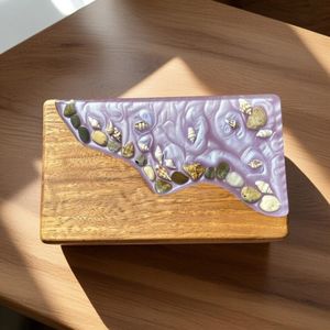 Arctic Frost Resin Modern Luxury Engraved Jewelry <b>Box</b> for Living Room with 40x40x25cm Dimensions - Product Image 1