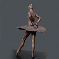 Ballet Danseur Résine Serre-Livres Ballerine Ornement Nordique Personnalisé Figurines Danse Fille Statue Sculpture En Bronze