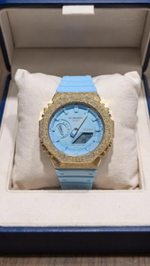 Montre à bracelet en caoutchouc de qualité supérieure, mécanique et à quartz, avec moissanite, Starspire Jewels, résistante à l'eau 3BAR, style élégant, pour femmes - Product Image 2
