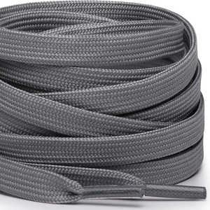 Flat <b>Brown</b> Textile Shoelaces for Sneakers Solid Color Unisex Athletic Replacement <b>Laces</b> - Product Image 5