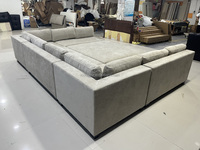 Meubles de salle multimédia et de cinéma maison, sièges de cinéma maison de luxe, canapé modulaire sectionnel en tissu, grand canapé pour villa