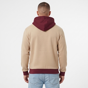 Sweat à capuche multicolore pour homme avec empiècements asymétriques sur le devant, manches contrastées, capuche à cordon et poche kangourou - Product Image 5