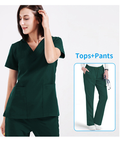 Conjuntos de Uniformes Médicos Color Naranja, Tela de Sarga de Alta Calidad en Spandex/Poliéster, con Detección de Agujas, Unisex, para Personal de Odontología y Farmacia - Product Image 5