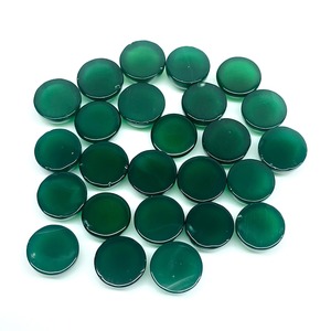 Pierre précieuse cabochon en onyx vert naturel, taille ronde, 14 mm, pierres d'onyx vertes en vrac, prix de gros, lot en vrac pour la fabrication de bijoux - Product Image 3