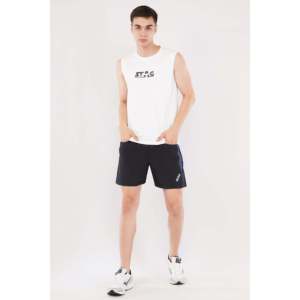 STAG Iconic Chaleco blanco sin mangas para hombre, top deportivo para deportes al aire libre de verano que absorbe la humedad - Product Image 2