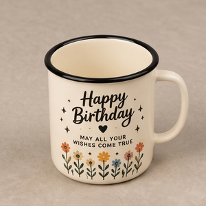 Special Birthday Gift <b>Iron</b> Enamelware Cup Floral Design Light Metal Drinkware Trade Supply Distribution Network Hub Source - Product Image 5