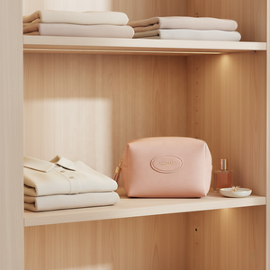 Bolsa de cosméticos de cuero genuino para mujer, organizador de cuero, neceser de lavado para mujer, para viajeros, al por mayor - Product Image 5