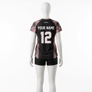Conjunto de Uniforme de Voleibol Personalizado para Mujer, Jersey Raglán de Corte Holgado, Pantalones Cortos de Spandex, Kit de Equipo Sublimado con Nombre y Número, Poliéster de 180g - Product Image 2