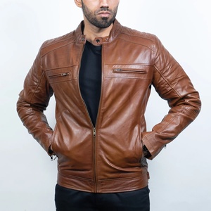 เสื้อแจ็คเก็ตหนังแท้คุณภาพสูงสำหรับฤดูหนาว สไตล์สตรีทแวร์สำหรับผู้ชายและผู้หญิง ทรงเข้ารูป สไตล์ไบค์เกอร์ลำลอง หนังพรีเมียมเนื้อนุ่มด้านหน้า - Product Image 3