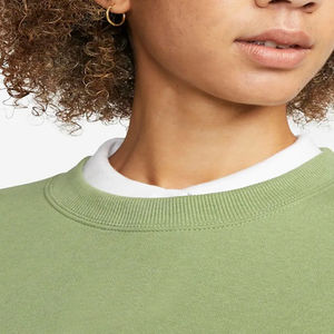 Camiseta de Manga Larga para Mujer, Color Sólido, Cuello Redondo, Algodón, Estilo Casual, Minimalista, para Uso Diario, Cómoda - Product Image 3