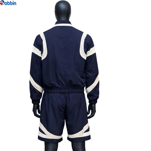 Conjuntos Deportivos Personalizados para Hombre, Shorts Deportivos, Chaqueta Cortavientos, Traje Deportivo Unisex Cómodo con Logotipo Personalizado, Chaqueta con Cierre, Estilo Hip Hop, Color Sólido - Product Image 2