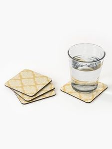 Posavasos de diseño artesanal con tablero de MDF, impresión de adhesivo esmaltado, juego de 4 posavasos para bebidas, posavasos para té a precio de venta directa. - Product Image 4