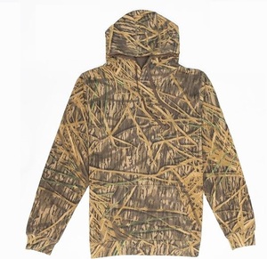Sweat à capuche imprimé motif feuilles d'arbre, doublure polaire tactique en coton, style streetwear, camouflage Bottomland - Product Image 6