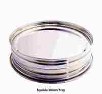 Ensemble de plateaux de communion en acier inoxydable de qualité supérieure, 33 gobelets en plastique, finition miroir, base stable, compatible lave-vaisselle, contact alimentaire