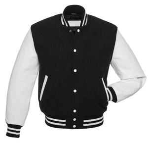 Chaqueta Varsity de Forro Polar de Algodón Personalizada OEM para Invierno, con Forro Acolchado Cálido y Decoración Bordada Reflectante - Product Image 1