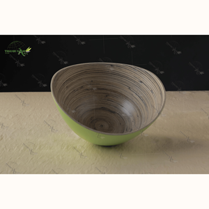 Ensemble de saladiers traditionnels vietnamiens en bambou, vaisselle jetable écologique Thanhs Nam Arts, capacité >10L, pour fêtes - Product Image 6