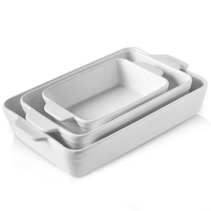 Cazuela Rectangular de Vidrio/Cerámica para Horno de 3 y 4 Cuartos, con Tapa y Revestimiento Antiadherente, Apta para Lavavajillas - Product Image 1