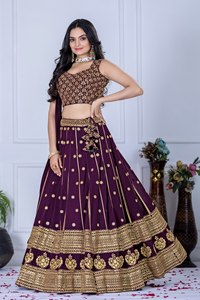 Nuevo diseño de lehenga choli para mujer en tela Fox Georgette con bordado elaborado. - Product Image 4
