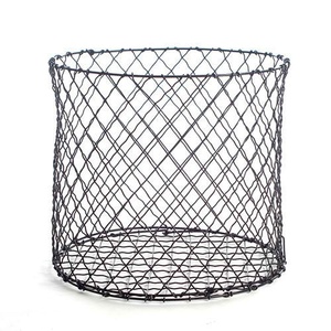 Black And vintage Wire Storage <b>Basket</b> Bowl Rustic Style Multi Purpose Neatening Container - Product Image 4