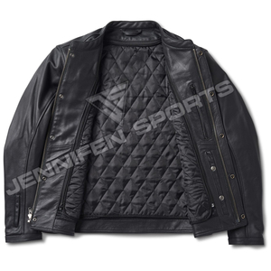 Leather Motorcycle <b>Jacket</b> For Men Black Leather <b>Jacket</b> with CE Armor Water Resistant <b>Biker</b> <b>Jacket</b> Windproof - Product Image 2