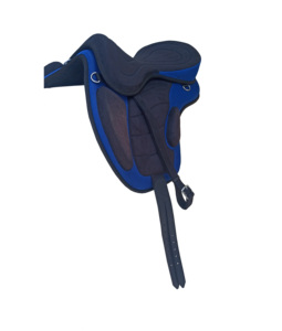 Silla de Montar Freemax sin Montura para Caballo, Azul y Negra, Ligera, Flexible, con Cincha Ajustable, Cómoda para Entrenamiento - Product Image 4