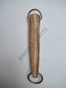 BINSADIQ CRAFTS Poignée de sac en bois de manguier écologique moderne avec quincaillerie dorée, finition naturelle pour accessoires de sac à main DIY Uttar - Product Image 3