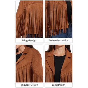 Women's Fringe <b>Leather</b> <b>Jacket</b> Manufacturer High Quality <b>Leather</b> Fashion - Product Image 6