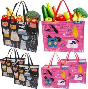 Foldable Poypropylene Woven Shopping Tote Bag Reusable <b>Eco</b> Friendly for Supermarket Grocery and Daily Shopping Use - Product Image 3