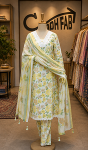 Traje Salwar Kameez de Satén con Estampado Floral y Cintura Natural para Mujer, Vestido Transpirable de Línea A hasta la Rodilla con Cuello Redondo y Manga Larga - Product Image 5