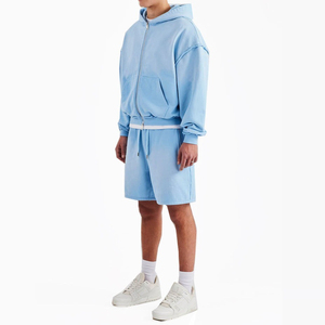 Conjunto de Sudadera con Capucha Lisa y Pantalones Cortos, Ideal para Impresión por Transferencia de Calor, Vinilo y DTG, Personalizable para Comerciantes - Product Image 2