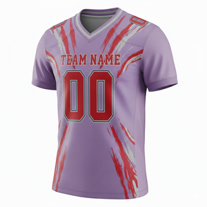 เสื้อซ้อมอเมริกันฟุตบอลแบบกำหนดเองสำหรับผู้ใหญ่ แขนสั้น ระบายอากาศได้ดี ผ้าตาข่าย ป้องกันแบคทีเรีย แห้งเร็ว มีตัวเลือกไซส์ใหญ่ ด้านหน้า - Product Image 1