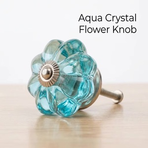 Poignées de tiroir et de placard Ba Aqua Crystal, design moderne, pour meubles de maison et de bureau, forme melon durable - Product Image 5