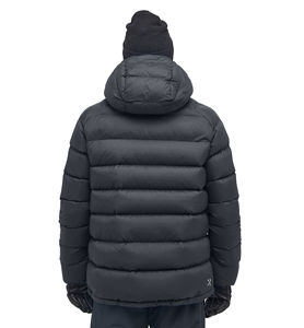 Veste matelassée pour homme avec logo personnalisé, col réglable, capuche, ultra chaude, coupe-vent, doudoune à bulles pour l'hiver - Product Image 3