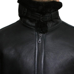 Veste d'hiver pour homme en cuir véritable de qualité supérieure, style streetwear, personnalisable, respirante, avec logo frontal, vestes en cuir pour homme - Product Image 4