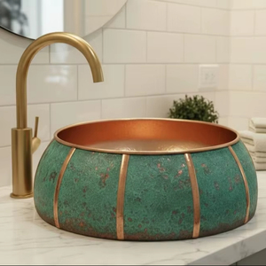 Lavabo de cobre de calibre grueso para pedidos al por mayor, lavabo de cobre duradero, lavabo de cobre de larga duración, lavabo de cobre resistente a la corrosión - Product Image 1