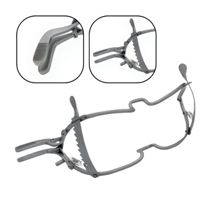 Abridor de boca Whitehead de 4.5 pulgadas, inmovilizador dental quirúrgico pediátrico de acero inoxidable, ergonómico, con bloqueo manual de doble trinquete, certificado CE - Product Image 1