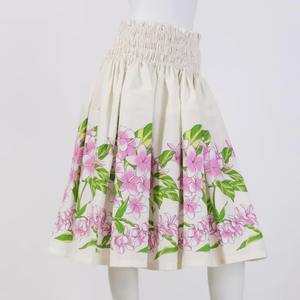 Nouvelle jupe polynésienne à imprimé floral brodé, légère, 100 % coton, taille froncée, élégante, pour l'automne et la plage - Product Image 4