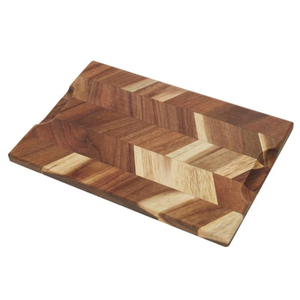 Planche à découper en bois en gros, motif chevron, écologique, robuste, bloc de boucher 3D en chevron - Product Image 1