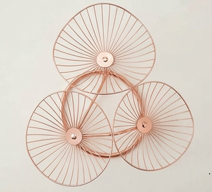 Cestas de Almacenamiento Modernas de Alambre de Cobre, Diseño Geométrico Apilable, Organizador Multiusos para Cocina - Product Image 4