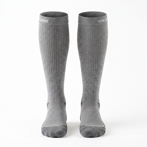 Chaussettes de compression graduée unisexe pour la santé, les voyages et le quotidien, OEM ODM, vente en gros, usine, logo personnalisé, faible MOQ - Product Image 4
