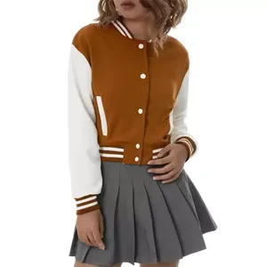 Chaqueta Varsity Unisex con Logotipo Personalizado para Equipos Deportivos Universitarios, Chaquetas con Cuello de Béisbol para Primavera, Chaqueta Letterman Lisa para Hombre - Product Image 1