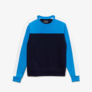 เสื้อสเวตเชิ้ตคอกลมผู้ชาย สีน้ำเงิน ดำ ขาว ลายบล็อกสี ทรงปกติ สวมใส่สบายๆ แบบลำลอง ผ้าถัก เหมาะสำหรับฤดูใบไม้ร่วง - Product Image 1